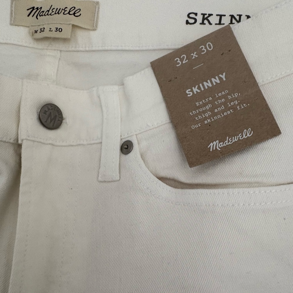 Madewell White Men's Skinny Jeans 32x30 - NWT
